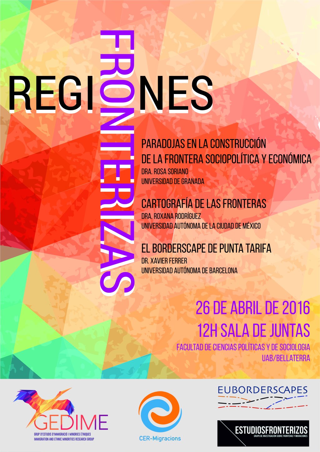 Regiones fronterizas / 26 Abril /&nbsp;Barcelona