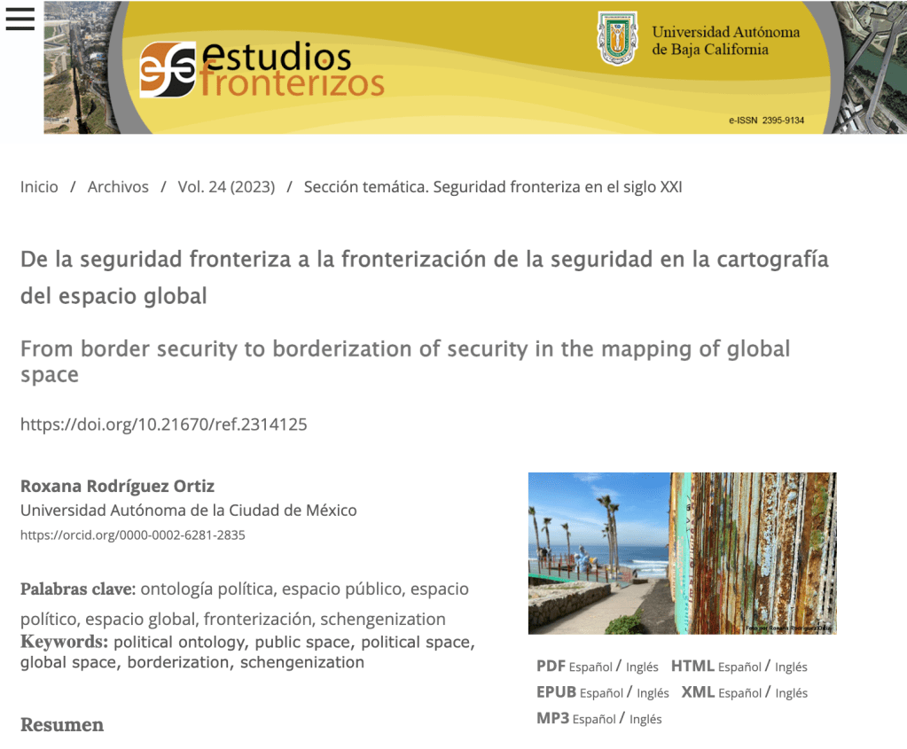 De la seguridad fronteriza a la fronterización de la seguridad en la cartografía del espacio global