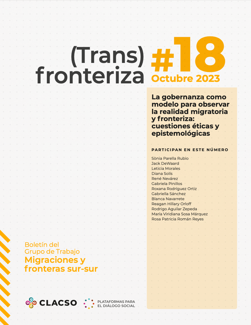 La gobernanza como modelo para observar la realidad migratoria y fronteriza: cuestiones éticas y&nbsp;epistemológicas